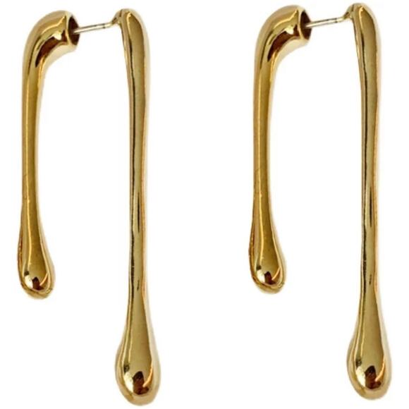 NEW Earrings Drippy Front Back Post Double Drop Gold Alexis Bittar STYLE S25 - Picture 4 of 4